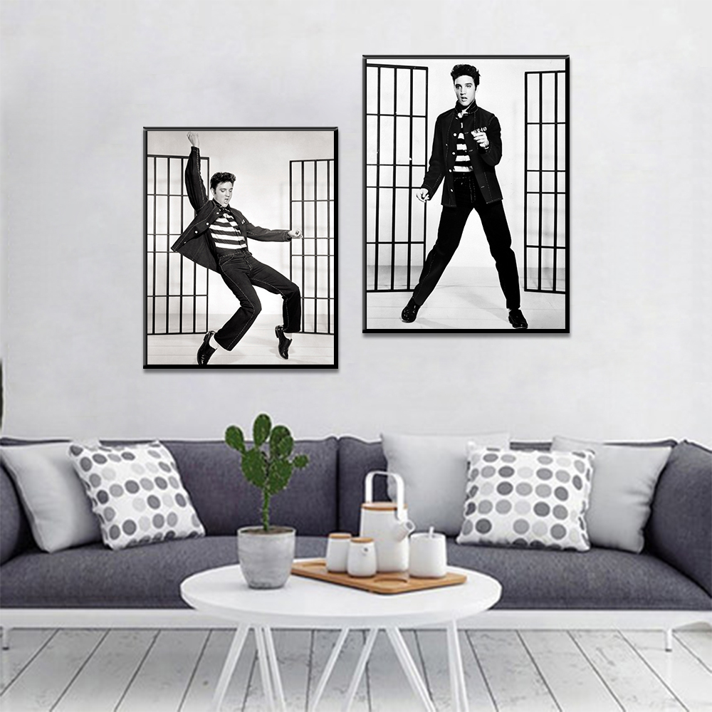 홈 장식 캔버스 인쇄 벽 아트웍 현대 그림 엘비스 프레슬리 회화 모듈 형 북유럽 스타일 포스터 거실